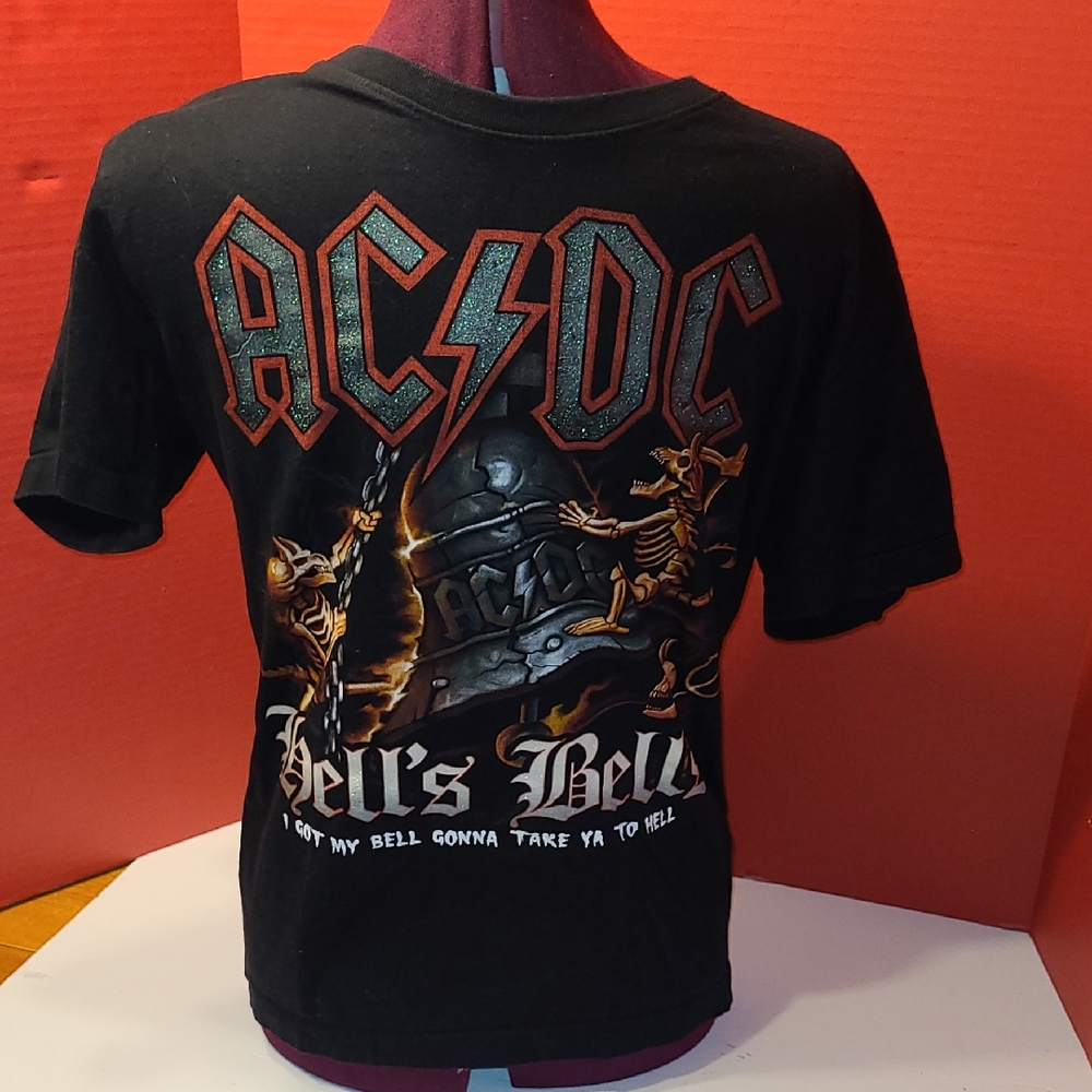 ROXX Vintage AC/DC Hells Bells Rock Band Baggy Tee